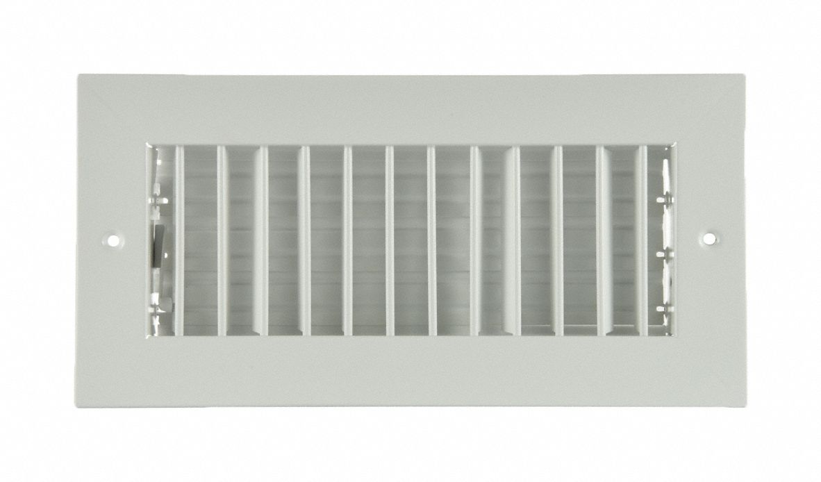 GRAINGER APPROVED 4MJG9 Sidewall/Ceiling Register,3-Way 