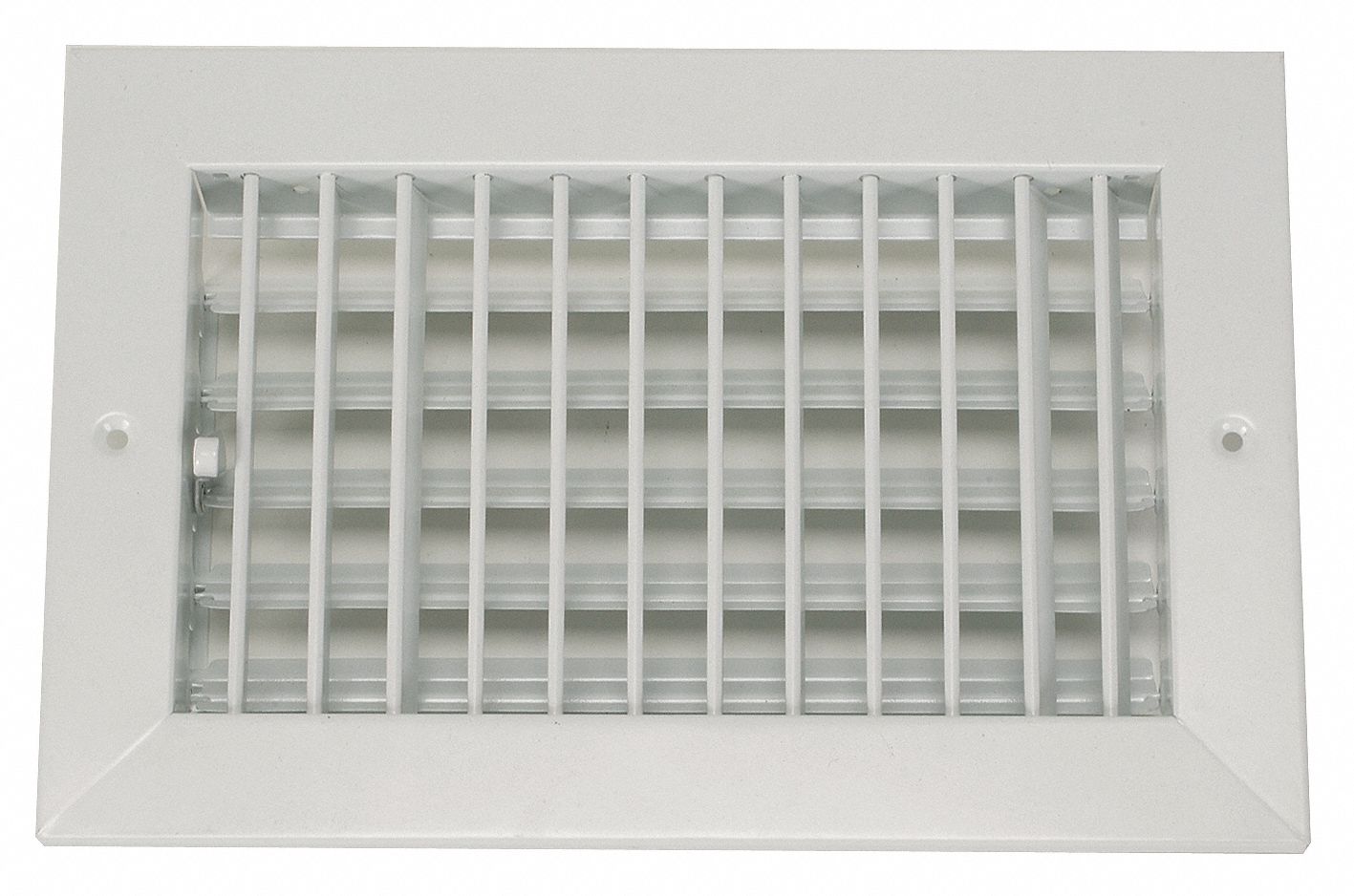 Sidewall Ceiling Register 1 Way Multilouver White 8 Max Duct Height In