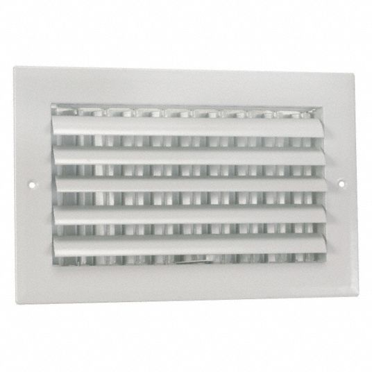 Ceiling or Wall, 7 3/4 in H, Sidewall/Ceiling Register - 4MJK6|4MJK6 ...