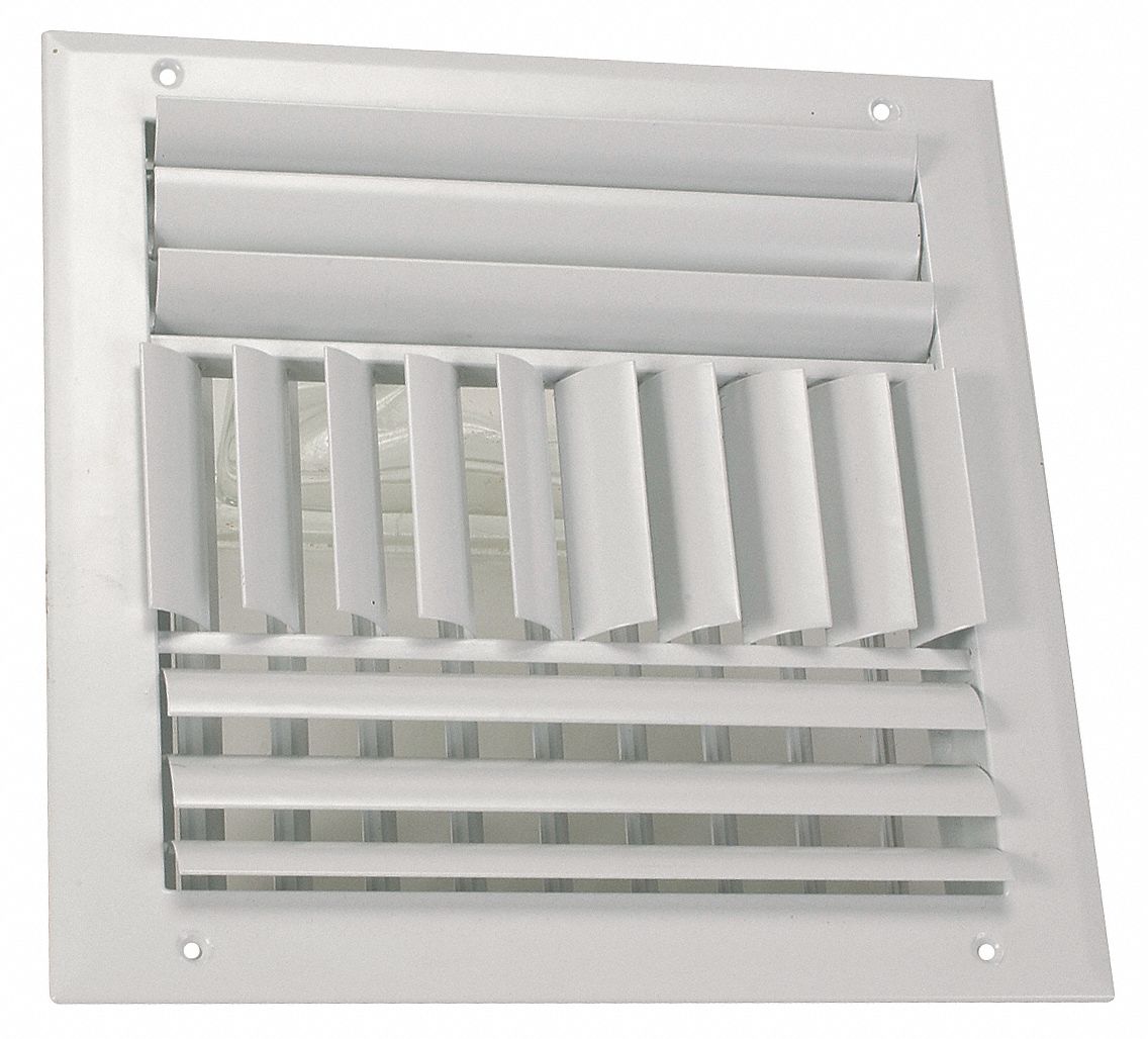 Brass Grille Vent Register for Floor Wall or Ceiling: IS 9.75 X 11.75; OS  12 X 14 (ZM-1912)