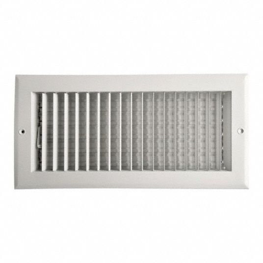 Ceiling or Wall, 7 3/4 in H, Sidewall/Ceiling Register - 4MJL9|4MJL9 ...