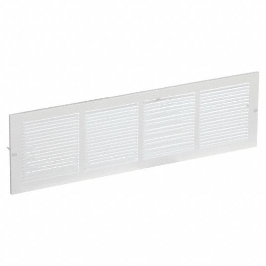 Louvered Grille, White, Return Air Grille - 4MJR6|4MJR6 - Grainger