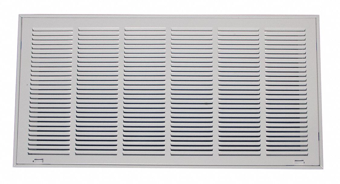 Filtered Return Air Grille Removable Face White 14 Max Duct Height In