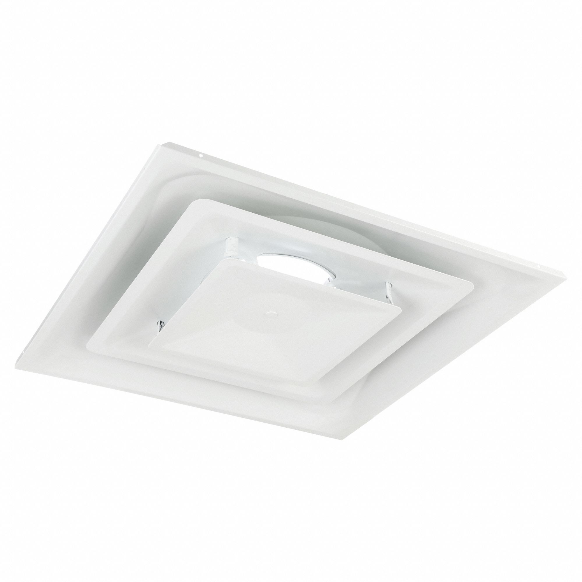 DIFFUSER, CEILING, 23¾ IN H, 23¾ IN W, LAY-IN, 12 IN DUCT, STEEL, SQUARE CONE, WHITE