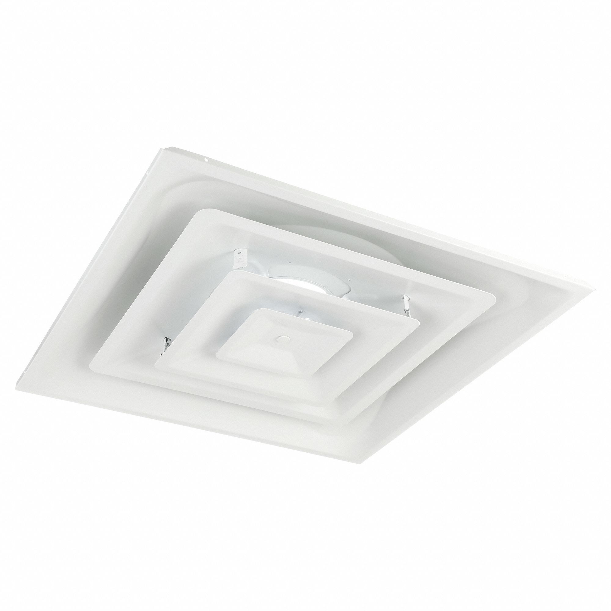 DIFFUSER, CEILING, 23¾ IN H, 23¾ IN W, LAY-IN, 6 IN DUCT, STEEL, SQUARE CONE, WHITE