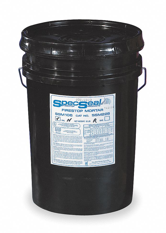 STI Sti SSM106 Sti Fire Barrier Mortar Red, Pail, 6 gal Size, Up to 3