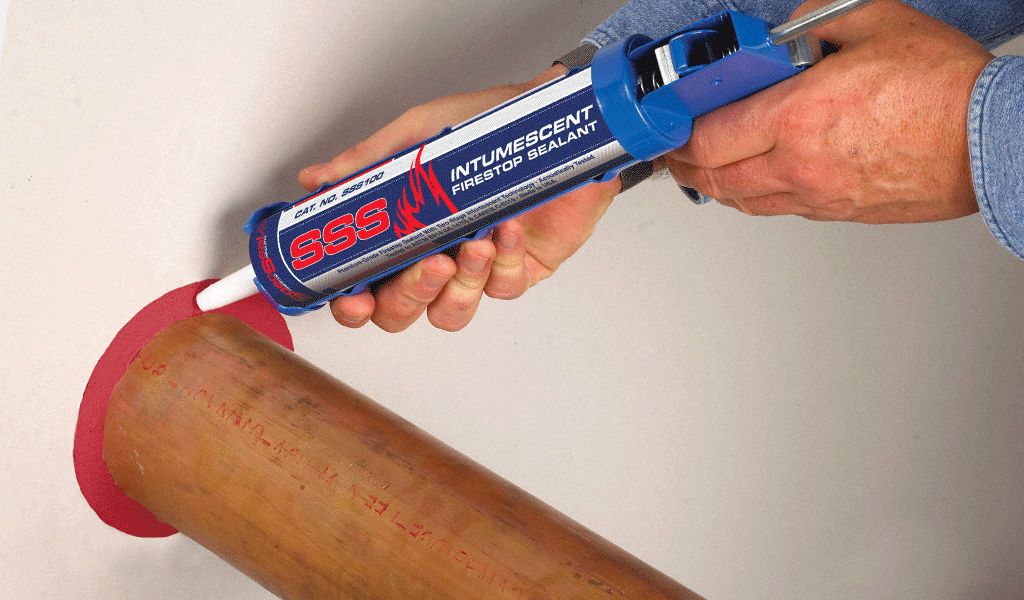 STI Firestop Sealant, 10 oz Tube, Up to 4 hr Fire Rating, Red 4MM47