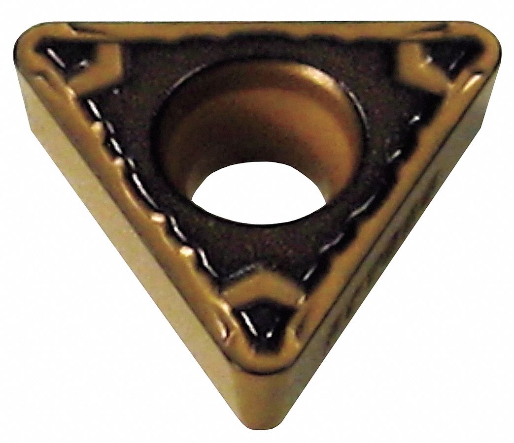 Triangle Turning Insert: 1/4 in Inscribed Circle, Neutral, ELU Chip-Breaker, Al203+TiCN