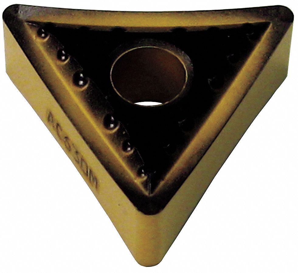Triangle Turning Insert: 3/8 in Inscribed Circle, Neutral, EUP Chip-Breaker, Al203+TiCN