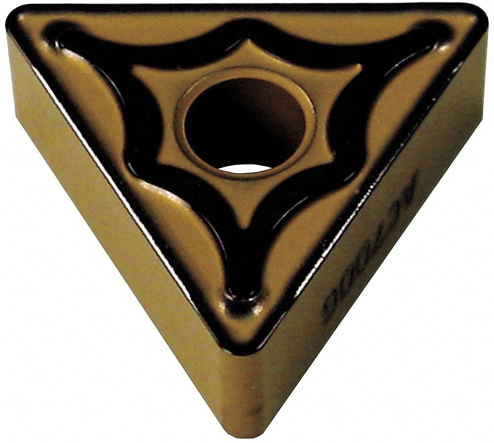 Triangle Turning Insert: 1/2 in Inscribed Circle, Neutral, EUX Chip-Breaker, Al203+TiCN