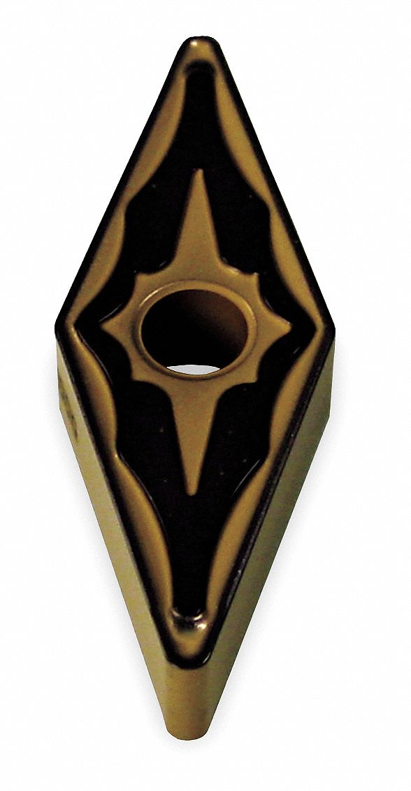 Diamond Turning Insert: VNMG Insert, Neutral, 3/16 in Thick, 3/64 in Corner Radius, AC700G