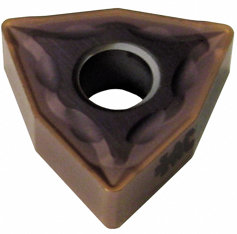 Turning Insert: 1/2 in Inscribed Circle, Neutral, 3/16 in Thick, EMU Chip-Breaker, AC520U