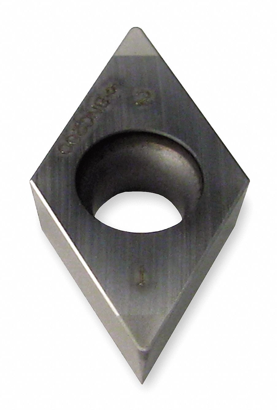 Diamond Turning Insert: DCGA Insert, Neutral, 3/32 in Thick, 0.0079 in Corner Radius, TiN