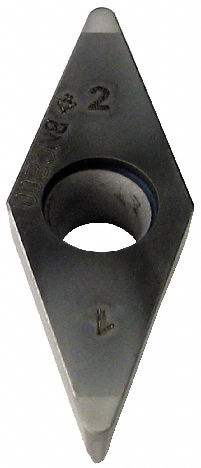 Diamond Turning Insert: VBGA Insert, Neutral, 1/8 in Thick, 1/32 in Corner Radius, TiN