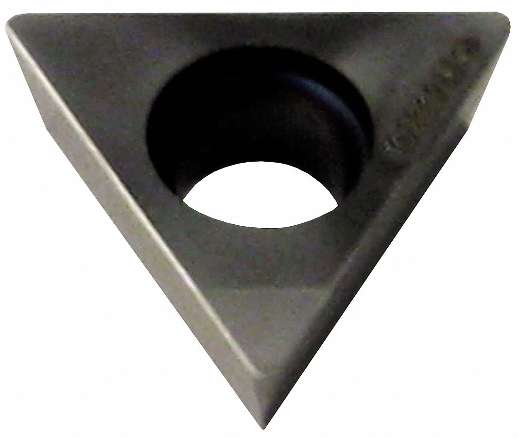 Triangle Turning Insert: 1/4 in Inscribed Circle, Neutral, 11° Clearance Angle, TiN, BNC200
