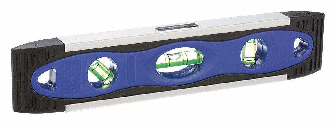 MAGNETIC TORPEDO LEVEL,9 IN,3 VIALS