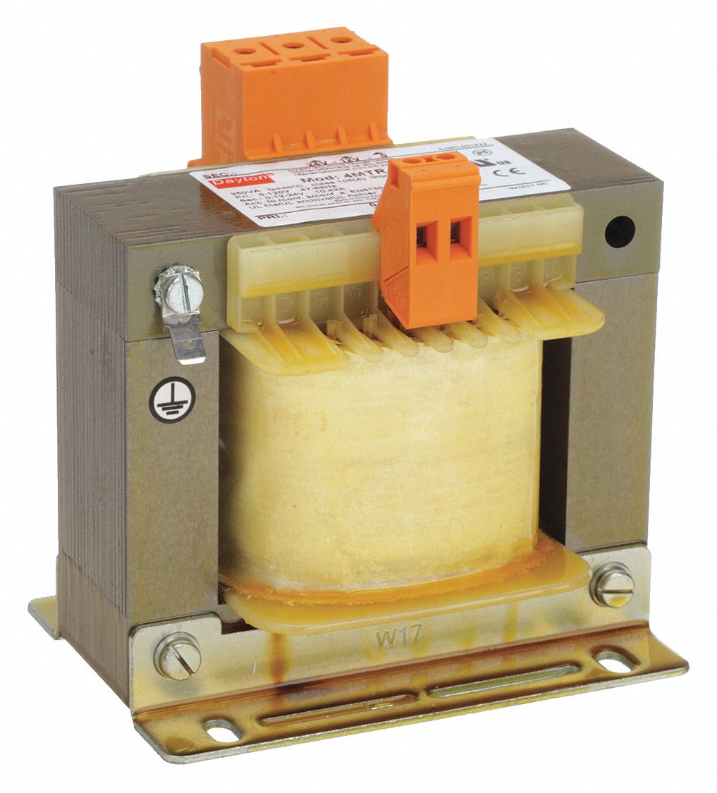 Control Transformer, 120 V AC, 12 V AC, 24 V AC, 250 VA - Grainger