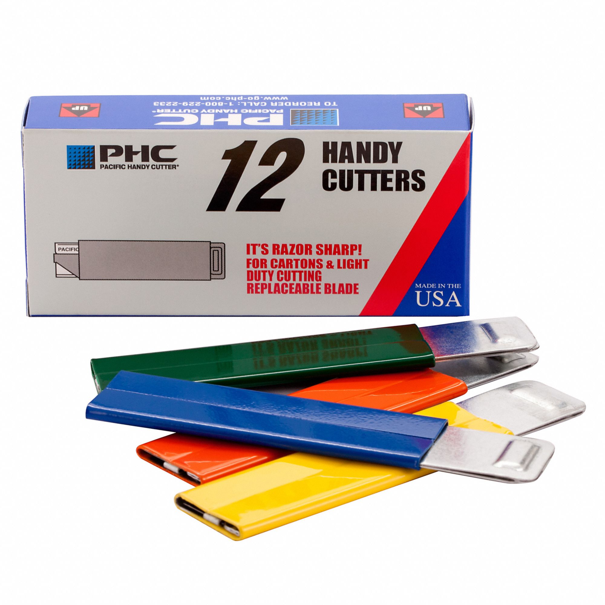 PACIFIC HANDY CUTTER, INC Box Cutter, Assorted, Steel, 4 1/2 in Overall