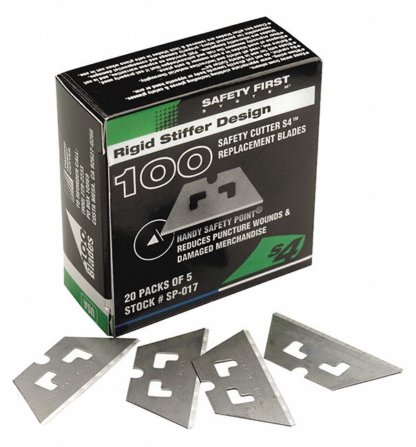 UTILITY KNIFE BLADE,1 11/16 IN L,PK100