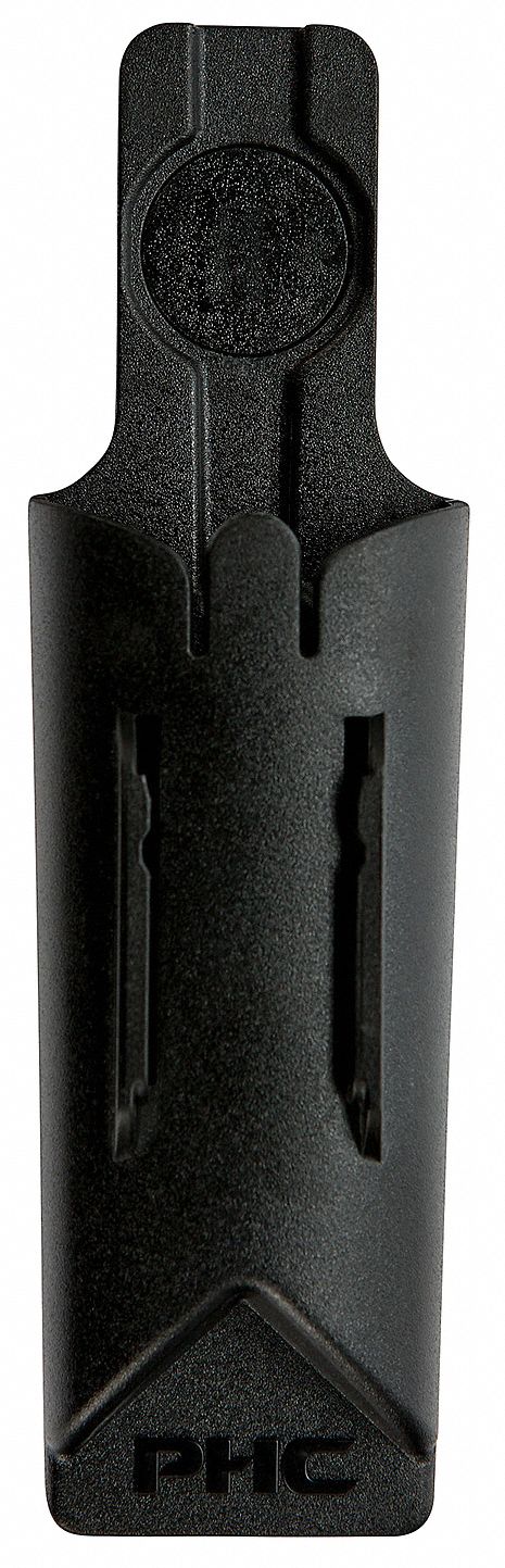 Tool Sheath: For 1 1/2 in Belt Wd - Max, 1 Pockets, Black, Plastic