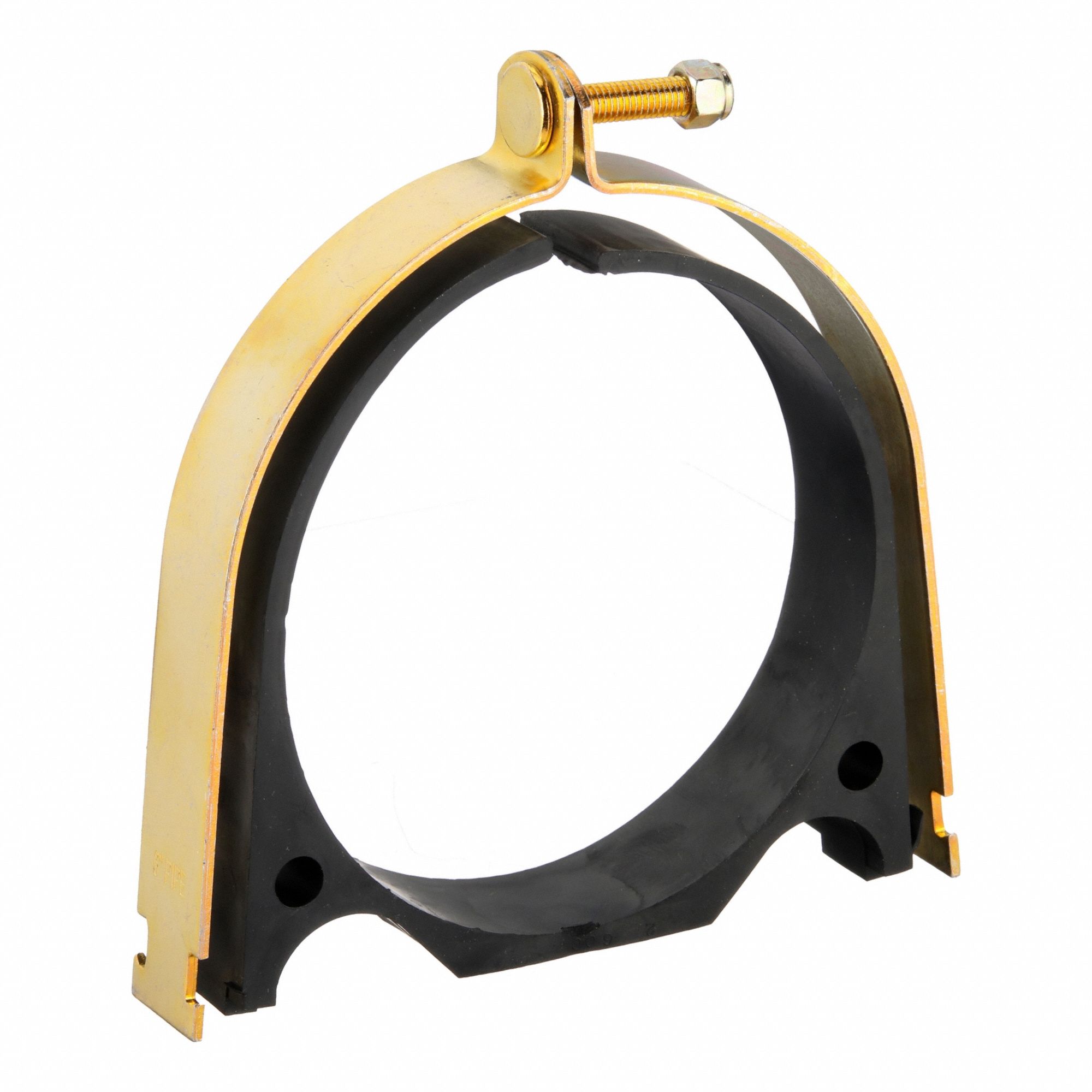 Vibration-Dampening Strut Clamp: Galvanized Steel, For 6 in Pipe, For 6 5/8 in Max. OD