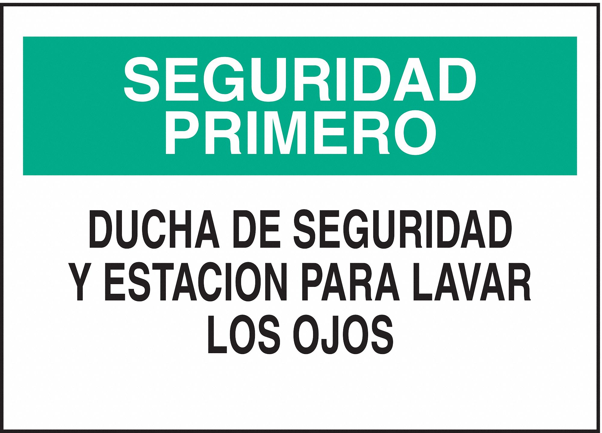 Brady Señalamiento De Ducha De Seguridad Plástico 10 X 14 Lavaojos Y Ducha Leyenda 