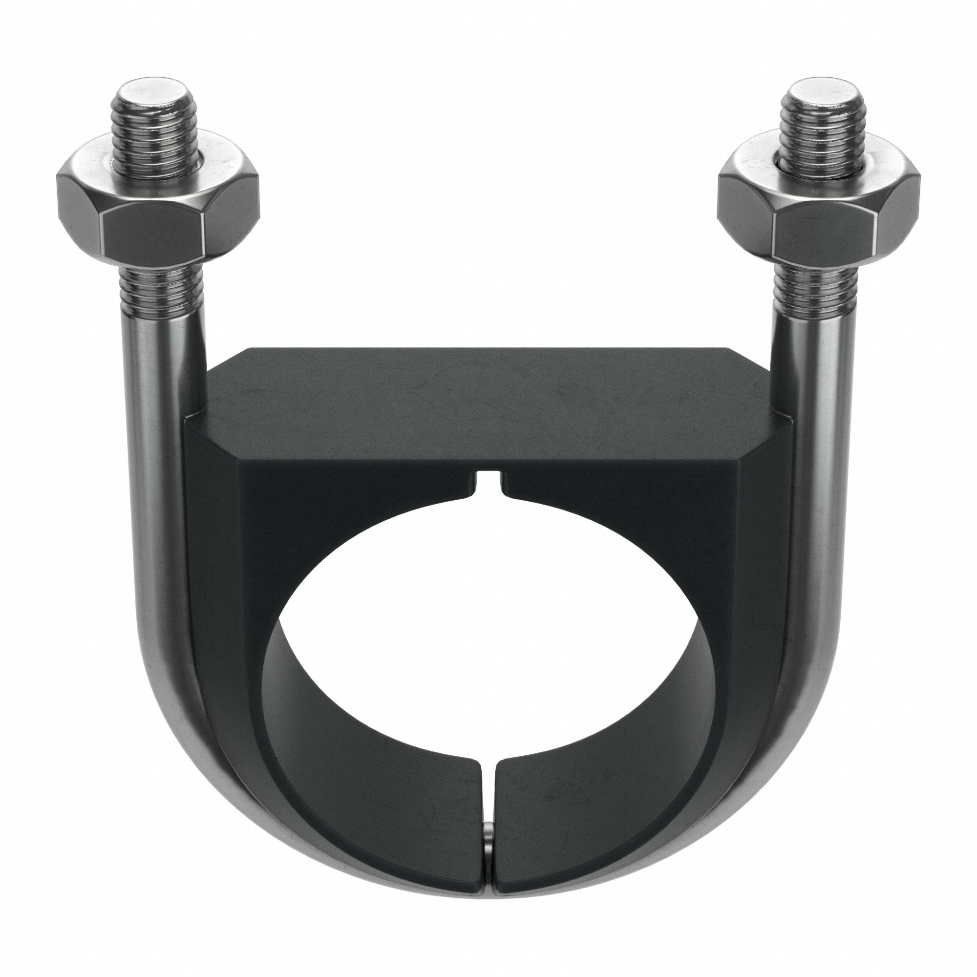 Vibration Dampening U-Bolt: 1/2"-13 Thread Size, For Pipe Size 3 in, 4 35/64 in Inside Ht, Plain