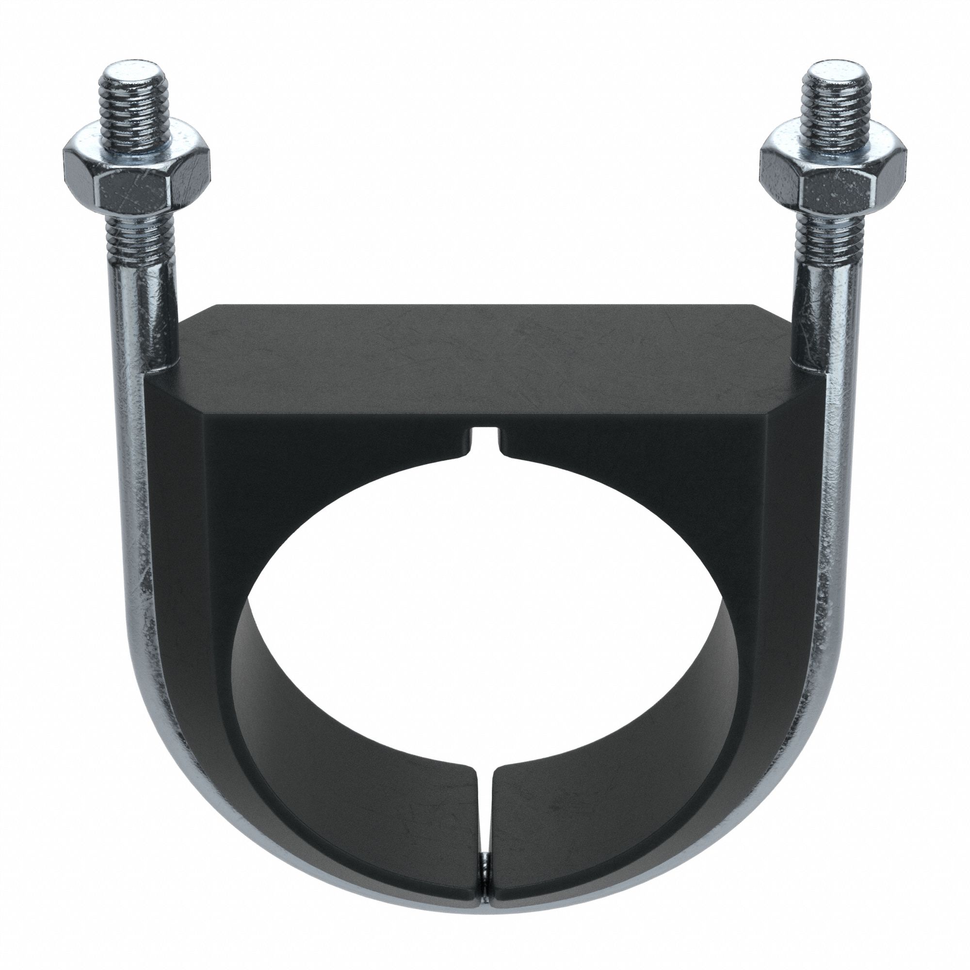 Vibration Dampening U-Bolt: 1/2"-13 Thread Size, For Pipe Size 3 in, 4 35/64 in Inside Ht, Steel
