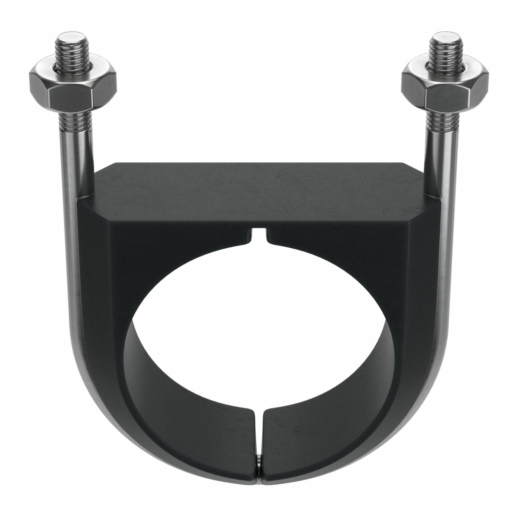 Vibration Dampening U-Bolt: 1/2"-13 Thread Size, For Pipe Size 4 in, 5 1/2 in Inside Ht, Plain