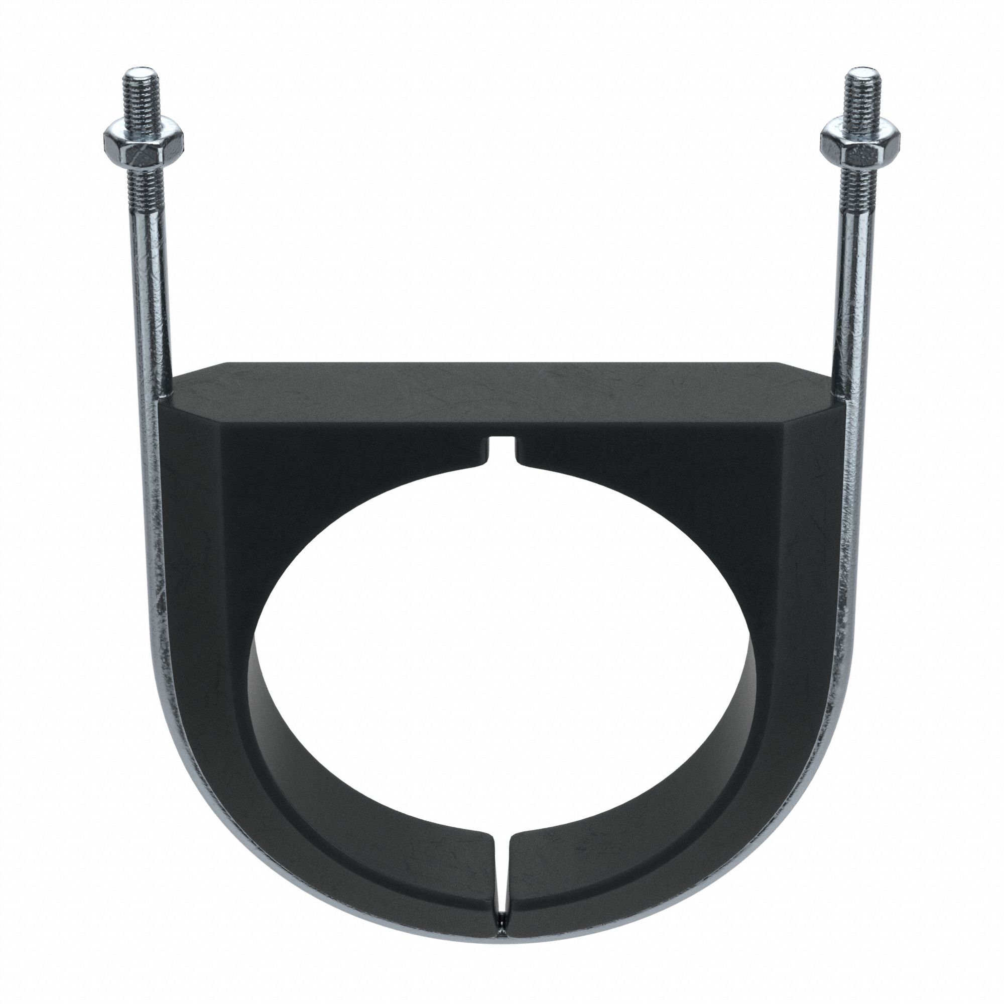 Vibration Dampening U-Bolt: 5/8"-11 Thread Size, For Pipe Size 6 in, 7 3/4 in Inside Ht, Steel