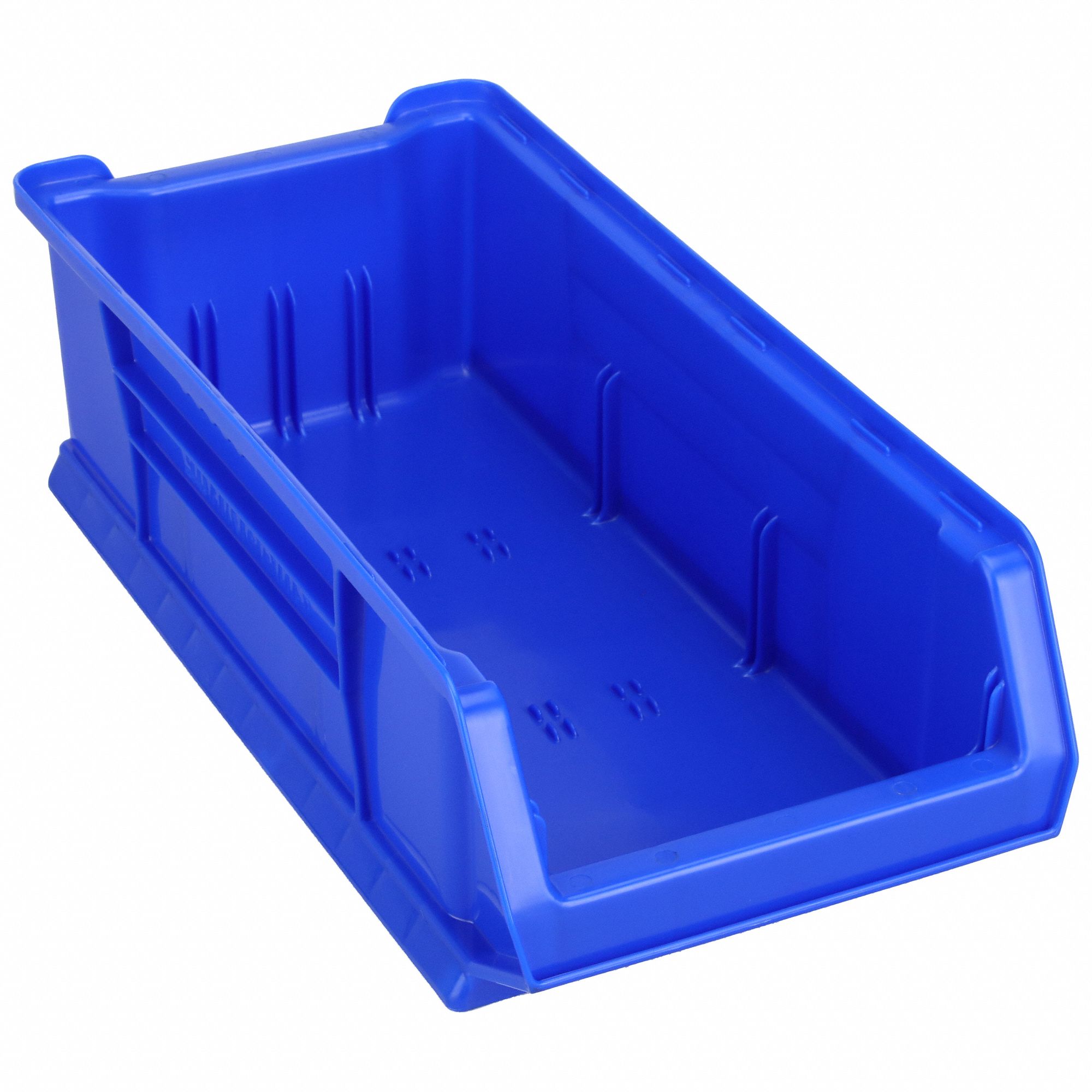 SUPER SIZE BIN, 23⅞ IN OVERALL L, 11 IN X 7 IN, BLUE, STACKABLE, 200 LB LOAD CAPACITY