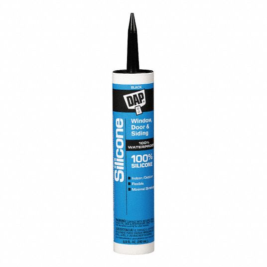 DAP Black Sealant, Silicone, 9.8 oz Cartridge 4MY677079808642