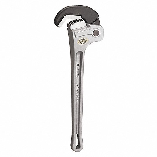 RIDGID Heavy-Duty Pipe Wrench: ALuminum, 2 in Jaw Capacity 