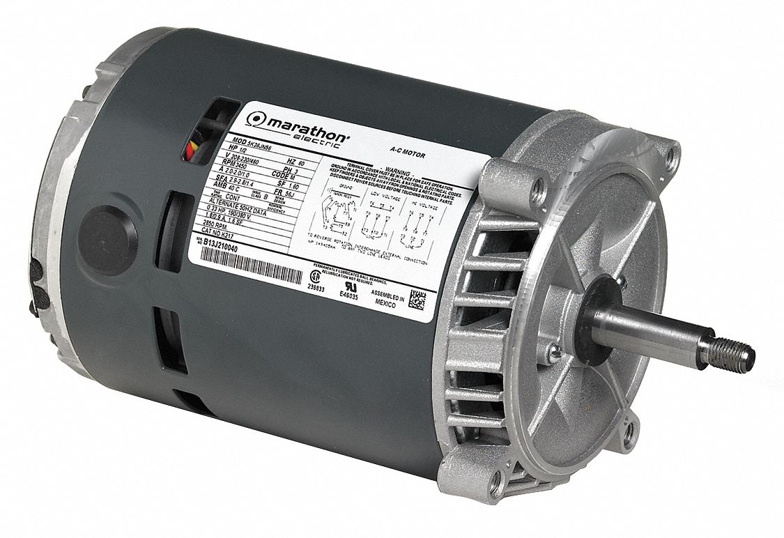 1-1/2 HP JET PUMP MOTOR, 3-PHASE, 1725 NAMEPLATE RPM, 208-230/460 VOLTAGE, 56J FRAME