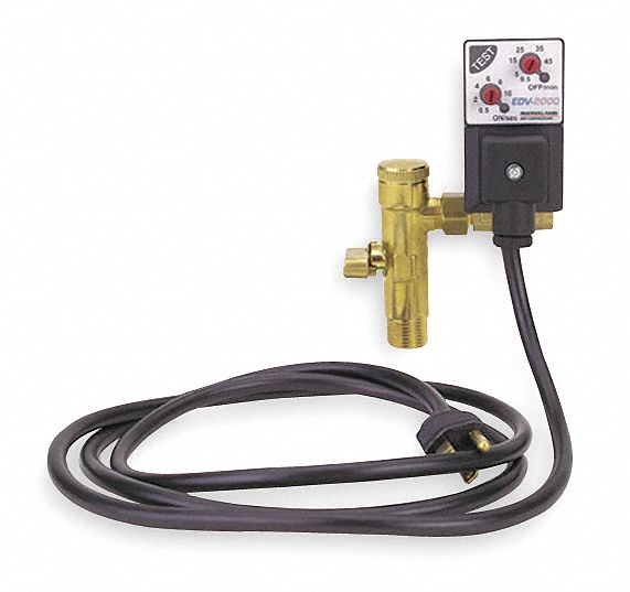 INGERSOLL RAND Timed Electric Auto Drain Valve: 1/2 in NPT Pipe Size, 1/2  in Drain Size, 115 V Volt