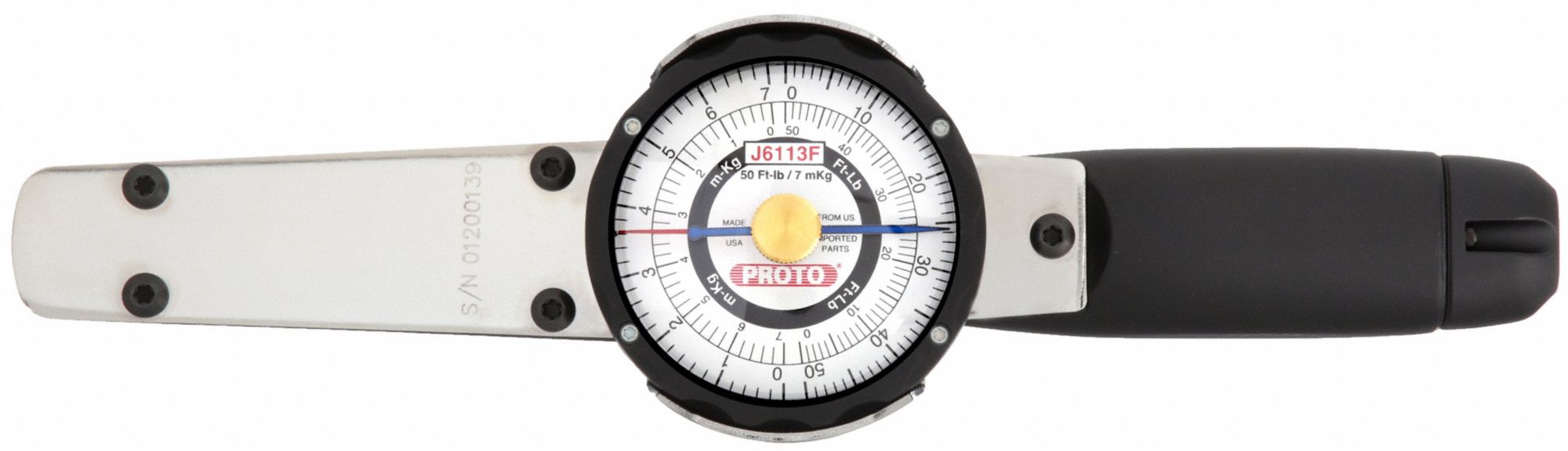 PROTO, 1/4 in Drive Size, 6 to 30 in-lb/7 cm-kg to 35 cm-kg, Dial