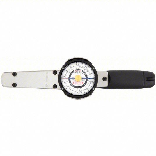 Dial Torque Wrench: 3/8 in Drive Size, 10 to 50 ft-lb/1 to 7 m-kg, 10 1/4 in Overall Lg
