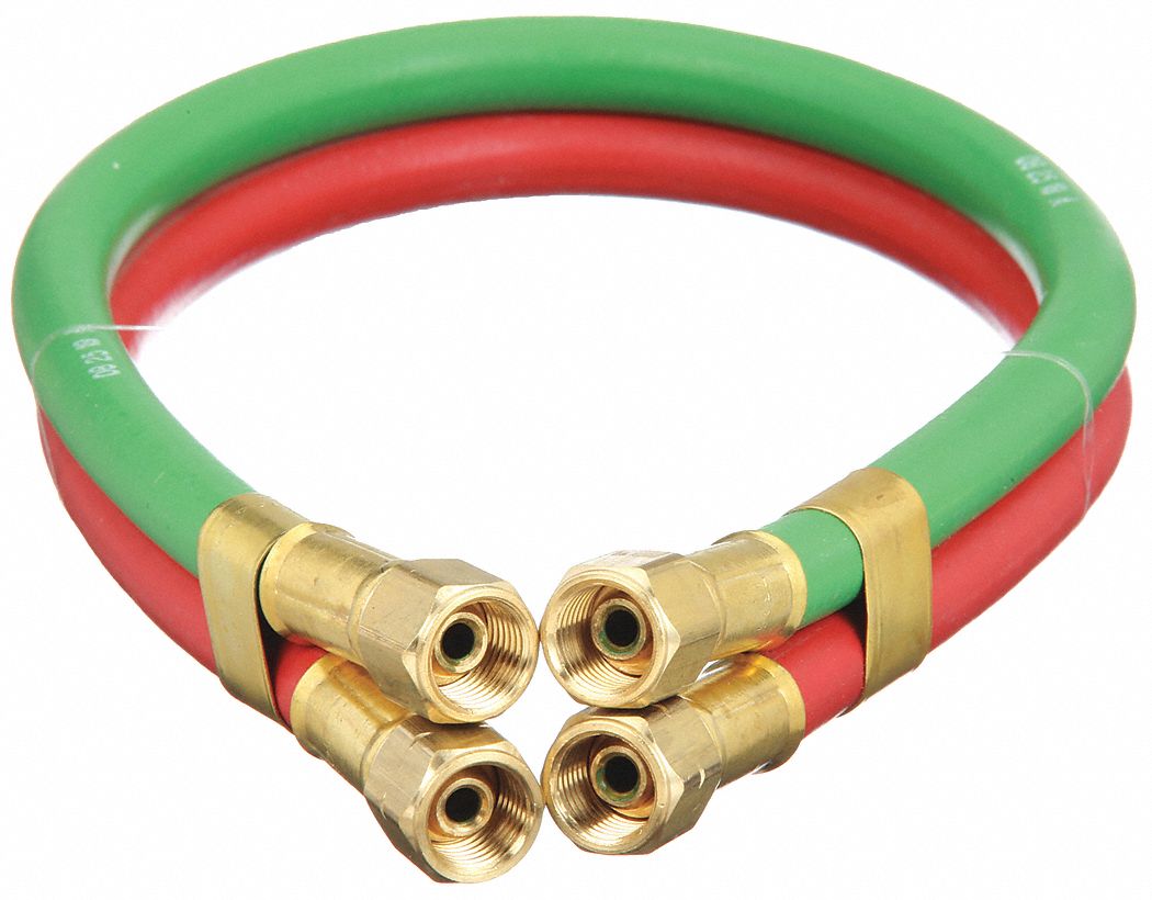 REPLACEMENT HOSE: 4 FT HOSE LG, ¼ IN HOSE INSIDE DIA., RUBBER, SYNTHETIC RUBBER, BRAID