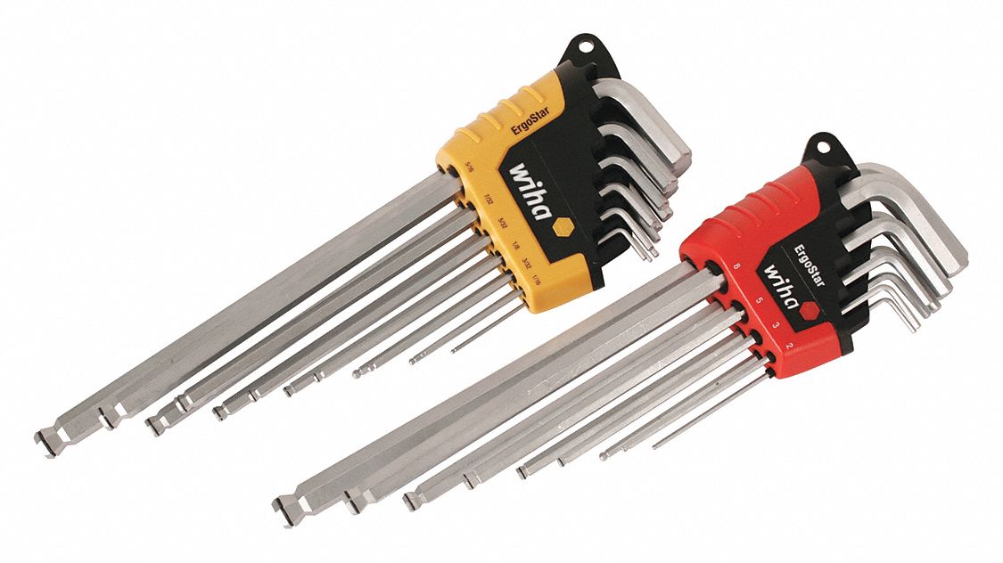 BALL END HEX KEY SET,0.050 - 10MM,L