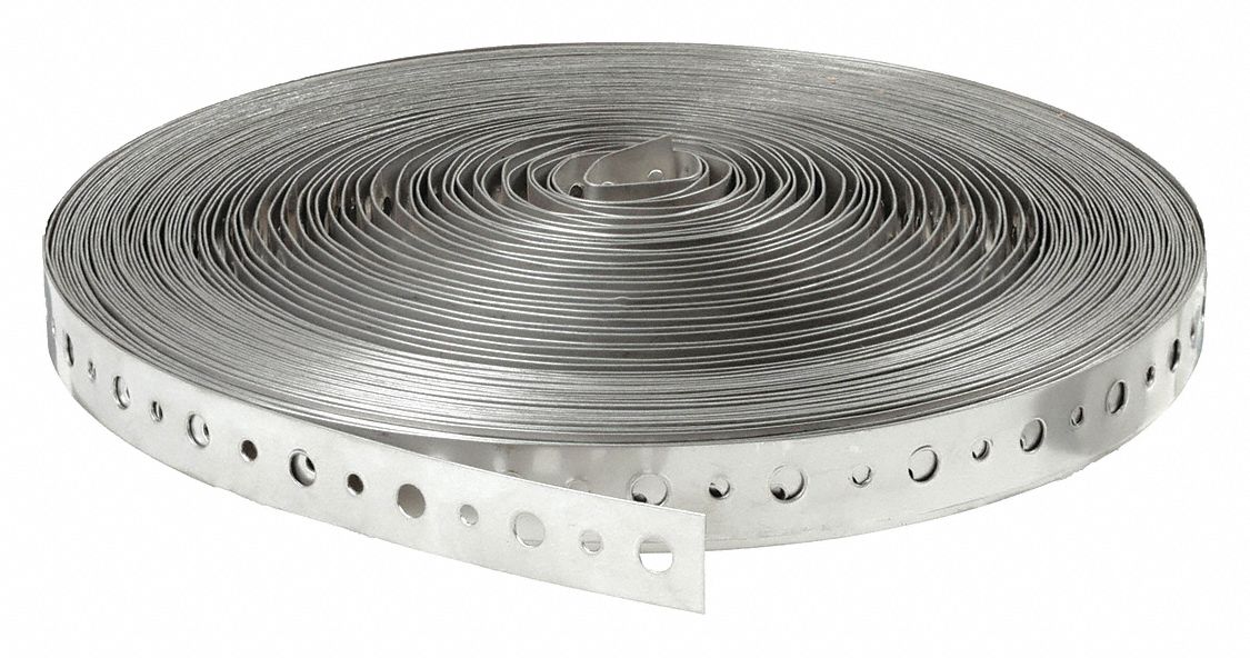 304 Stainless Steel, 24 ga, Hanging Strap 4NCD324SS100 Grainger