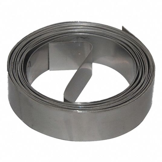 GRAINGER APPROVED 10ft 304 Stainless Steel Duct Strapping, 20 Gauge