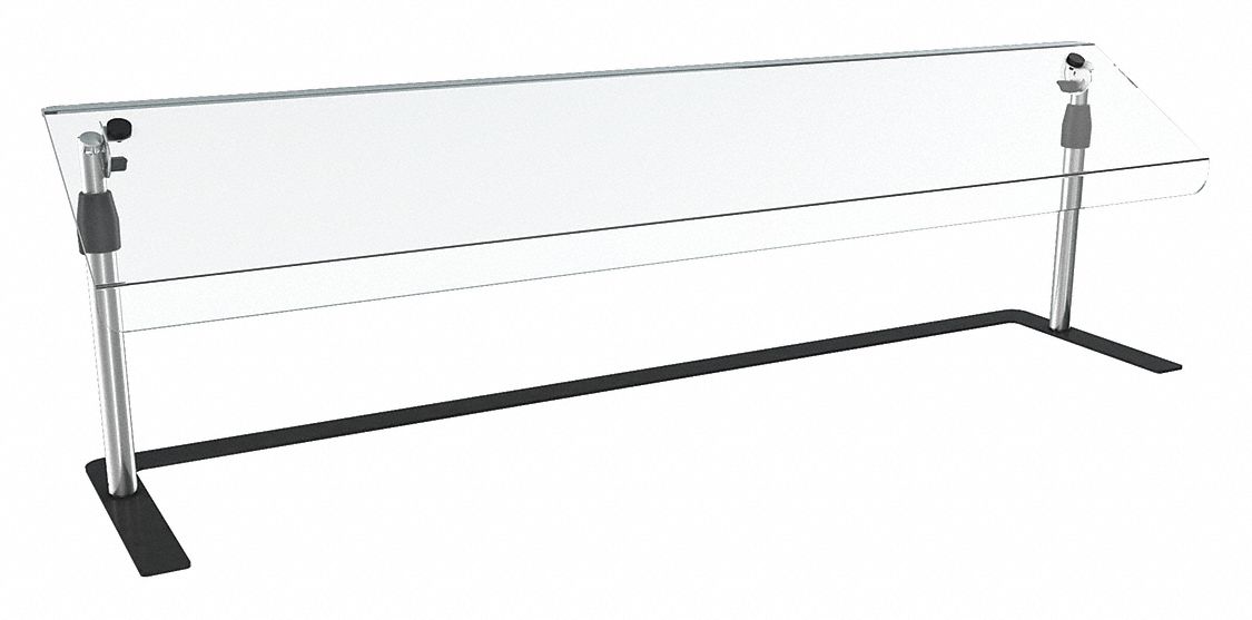 VOLLRATH, Steel Base, 60 in Lg, Sneeze Guards 4NCW1MB60 Grainger