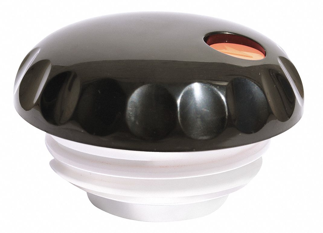 Beverage Server Cover: Plastic, 2 1/4 in Overall Ht, 3 3/4 in Top Dia, Black Handle