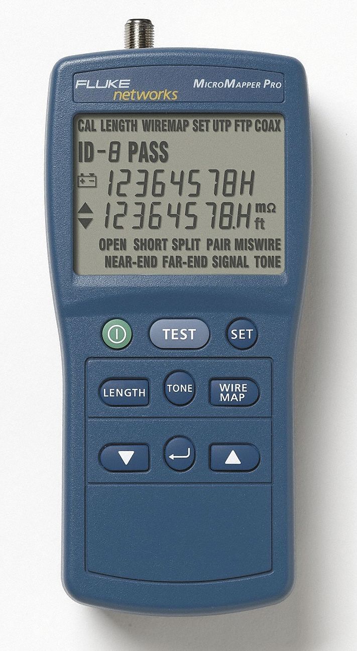 FLUKE NETWORKS Micromapper™ Pro Display: LCD - 4NCY2|MMP-50 - Grainger