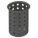 FLATWARE CYLINDER, BLACK, PLASTIC