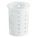 FLATWARE CYLINDER, WHITE, PLASTIC