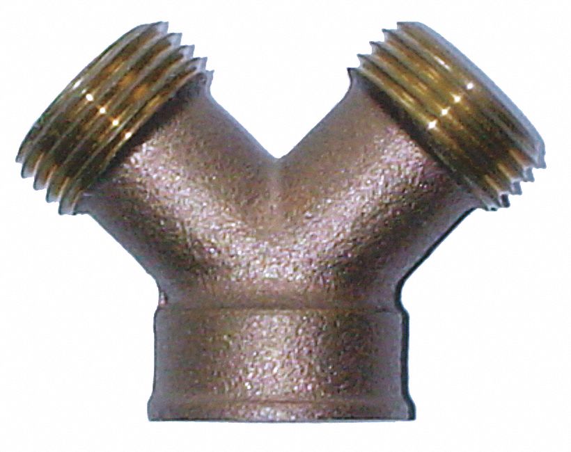 Grainger Approved Garden Hose Wye Fitting Material Brass X Brass