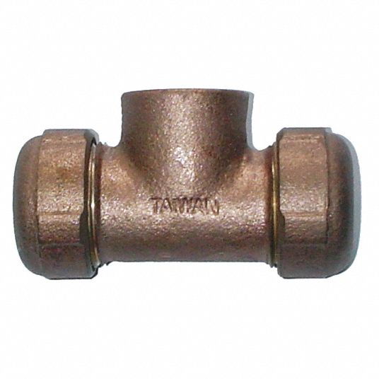 APPROVED VENDOR Compression Tee: Compression Tee, Brass, 125 psi Max.  Working Pressure