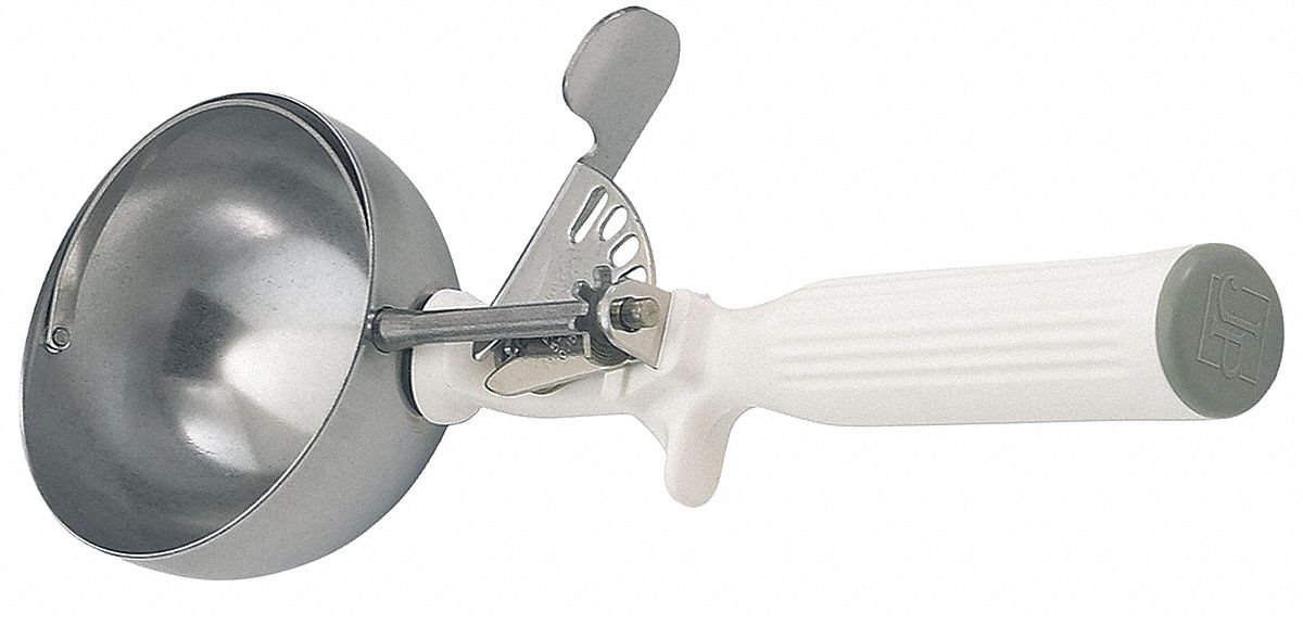 Vollrath 47139 Disher Ice Cream Scoop - White - Size #6 - 5.3 oz.