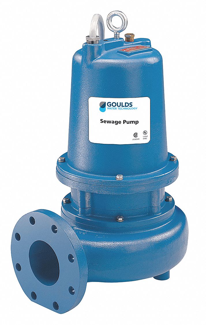 GOULDS WATER TECHNOLOGY, 5, 480V AC, Sewage Ejector Pump - 5NXV3